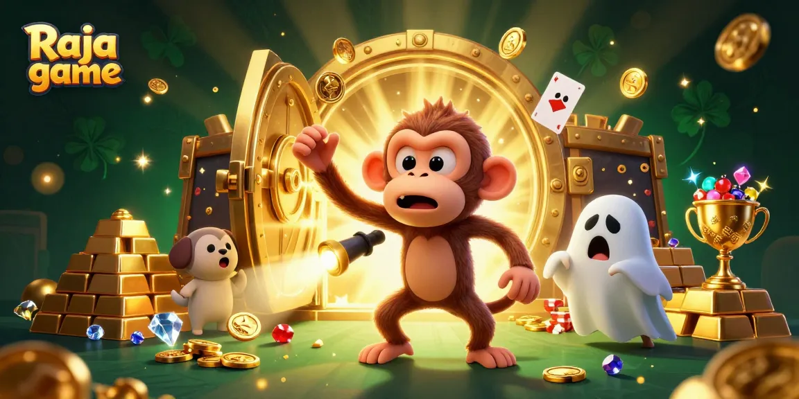 Engage in thrilling gameplay with Raja game in this vibrant haunted casino scene.