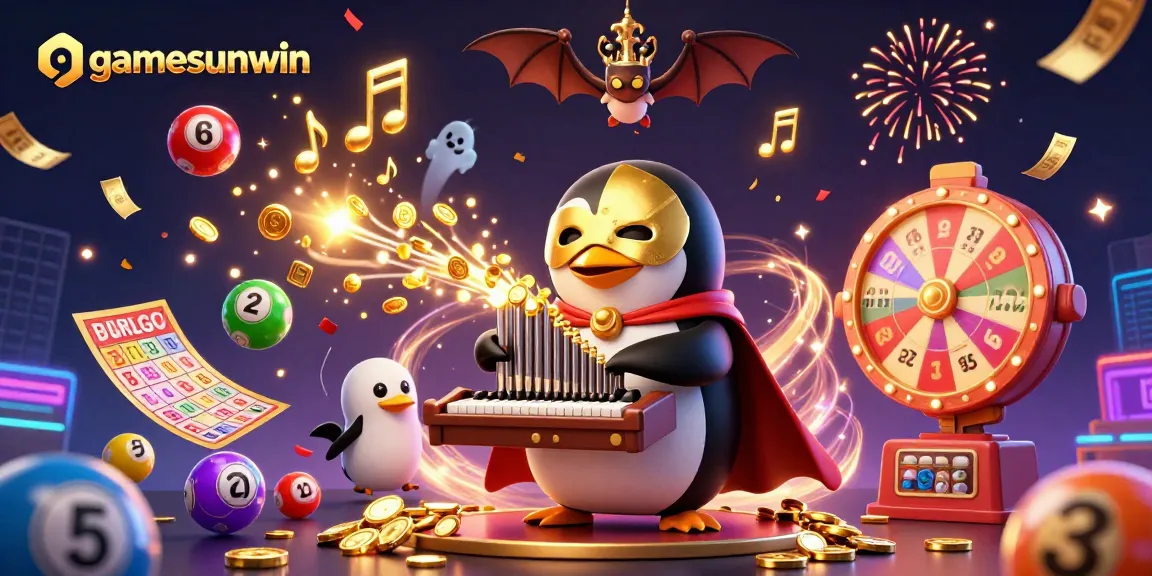 Experience the thrill of gamesunwin with vibrant casino elements and animated characters in an engaging atmosphere.